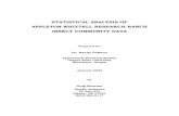 STATISTICAL ANALYSIS OF APPLETON-WHITTELL RESEARCH STATISTICAL ANALYSIS OF APPLETON-WHITTELL RESEARCH