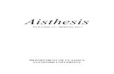 Aisthesis - Stanford Classics · 2017. 6. 14. · ii STANFORD UNIVERSITY DEPARTMENT OF CLASSICS AISTHESIS, Spring 2017 iii Aisthesis Aisthesis is a student run publication, operating