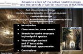 Absolute scale of the active neutrino mass and the search ... · 17th Paris Cosmology Colloquium 2013, Paris, July 24-26, 2013 Christian Weinheimer Institut für Kernphysik, Westfälische