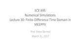 ECE 695 Numerical Simulations Lecture 17: Transfer Matricespbermel/ece695/... · ECE 695 Numerical Simulations Lecture 30: Finite-Difference Time Domain in MEEPPV Prof. Peter Bermel