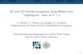 2D and 3D Antiferromagnetic Ising Model with 'topological' term at · PDF file 2013. 8. 5. · IntroductionThe Model and the algorithmSimulation of the systemResultsConclusions 2D