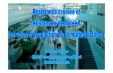 Résistance croisée et résistances associées · 2015. 9. 30. · Résistance croisée et résistances associées • Résistance croisée : un mécanisme • Résistances associées