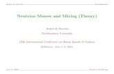 Neutrino Masses and Mixing (Theory) · IXth International Conference on Heavy Quarks & Leptons Melbourne, June 5{9, 2008 June 6, 2008 Masses and Mixing. ... News from Flavor Oscillations