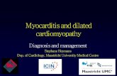 Myocarditis and dilated cardiomyopathy ... cardiomyopathies Patient, male, 34 years old Cardiac biopsies: