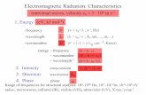 Electromagnetic Radiation: Characteristics€¦ · Electromagnetic radiation: Sources Radio waves/NMR Electromagnetic waves are produced (a.o.), when charges or charged or dipolar