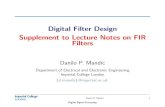 Digital Filter Design Supplement to Lecture Notes on FIR ...mandic/dsp_slides/... · Design of All-pass Digital Filters • An all-pass ﬁlter is an IIR ﬁlter with a constant magnitude