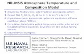 NRLMSIS Atmosphere Temperature and Composition Modelcedarweb.vsp.ucar.edu/wiki/images/e/ea/NRLMSIS.pdf · New Data • NOAA meteorological reanalysis data in the troposphere and stratosphere.