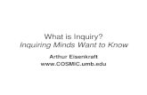 What is Inquiry? Inquiring Minds Want to Know · 2011. 7. 29. · Inquiring Minds Want to Know Arthur Eisenkraft . The Guillotine Story Is INQUIRY always good? http:\xkcd.com. The