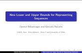 New Lower and Upper Bounds for Representing Sequence representation (main results) Rankon sequence representation