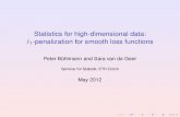 Statistics for high-dimensional data: 1-penalization for ...buhlmann/teaching/presentation2.pdf · Computation for ‘1-penalized MLE in mixture of Gaussian regressions ^( ) = argmin