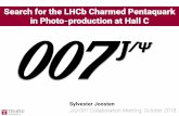 Search for the LHCb Charmed Pentaquark in Photo …...Oct 26, 2018  · Quasi-real production H1 and ZEUS Ultra-peripheral collisions LHCb ’14 (pp) and ALICE ’15 (pPb) J/ψ photo-production:
