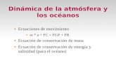 Dinámica de la atmósfera y los océanosmeteo.fisica.edu.uy/Materias/El_Sistema_Climatico/2019/Clase6_2019.pdfEl espesor de la capa entre p1 y p2 depende de la T media en la capa