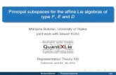 Principal subspaces for the affine Lie algebras of type F ...congress/Dubrovnik19/slides-VOA/Butor… · Marijana Butorac Principal subspaces 7/44. Motivation G. Georgiev constructed