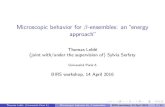 Microscopic behavior for -ensembles: an energy approach.pdf · 2016. 4. 14. · Microscopic behavior for -ensembles: an\energy approach" Thomas Lebl e (joint with/under the supervision