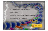 EVALUACIONES GENÓMICAS Luis Varona Genética ......Luis Varona Genética Cuantitativa y Mejora Animal Universidad de Zaragoza MEJORA GENÉTICA SELECCIÓN Elección de reproductores