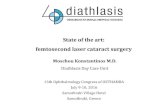 State of the art: femtosecond laser cataract surgery...History of Cataract Now, 40 years later a new way of lens replacement surgery has arrived: Laser Refractive Lens Surgery with