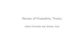 Review of Probability Theory - Machine Review of Probability Theory Zahra Koochak and Jeremy Irvin