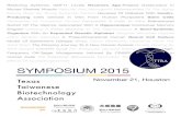 SYMPOSIUM 2015 - ttbasymposium2015.ttbatw.org/download/abstract_book_ttba... · 2016. 5. 17. · Symposium 2015 ! 4! 3:00 p.m. Keynote 2: Session Chair: Min-Shan Chen Dr. Michael