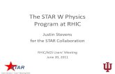 The STAR W Physics Program at RHIC...direction for all P. T • e+ has a strong dependence on P. T. Justin Stevens - Users’ Meeting 2011 . Fraction of events where polarized proton
