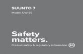 Suunto 7 Product safety and regulatory informationns.suunto.com/Manuals/Suunto_7/Safety_and_regulatory...uncontrolled environment and meets the FCC radio frequency (RF) Exposure Guidelines