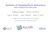 Synthesis via Sampling-Based Abstractions€¦ · Tabuada Reactive synthesis (Rice) Moshe Vardi 6/6. Title: Synthesis via Sampling-Based Abstractions - Some Problems and Initial Ideas