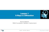 Lesson 1 X-Rays & Diffraction - X-Rays & Diffraction Nicola D£¶belin RMS Foundation, Bettlach, Switzerland