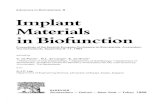 Advances in Biomaterials, 8 Implant Materials in Biofimction Materials in Biofimction Proceedings of