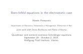 Born-Infeld equations in the electrostatic casealessiopomponio.altervista.org/Lavori/2015_Vienna - BI.pdf · Born-Infeld equations in the electrostatic case Alessio Pomponio Dipartimento