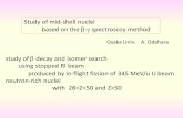 Osaka Univ. A. Odaharawolle/EURICA/Workshop/Contributions/9-Od… · study of β decay and isomer search . using stopped RI beam . produced by in-flight fission of 345 MeV/u U beam