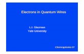 Electrons in Quantum Wiresqmeso.itp.ac.ru/dynasty/Glazman/wires.pdf · Quantum point contact (van Wees et al; 1988 M. Pepper et al; 1988) Quantum R Does it always hold ? Conductance