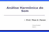 Análise Harmônica do Som - USP · Piano Saxofone Violino . Gaita – uma oitava acima Piano - 262 Hz Escaleta – uma oitava acima - 262 Hz Gaita – duas oitavas acima - 524 Hz