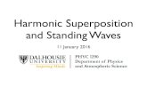 Harmonic Superposition and Standing Waves · 2016. 1. 4. · A: The wave speed on a string is given by v = T µ T = µv2 We need to ﬁrst determine the linear density μ=m/L. μ