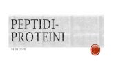 Peptidi-proteini · Prve velike biomolekule koje su nastale za Zemlji tokom njenog razvoja (grč. proteos –prvi) Zajednička karakteristika –svi su polimeri 20 proteinskih aminokiselina