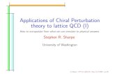 New Applications of Chiral Perturbation theory to lattice QCD (I) · 2005. 10. 28. · E ective Field Theory/PT: references A selection of books and lecture notes: H. Georgi, \Weak
