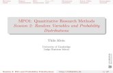 MPO1: Quantitative Research Methods Session 2: Random ... · Example to illustrate conditional probability distributions, and hypothesis tests A rare disease infects 1 person in a