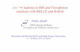 e hadrons in ISR and Two-photon reactions with BELLE and Bmoriond.in2p3.fr/QCD/2010/TuesdayAfternoon/Anulli.pdf · 2010. 3. 16. · INFN Sezione di Roma on behalf of the BABAR Collaboration