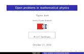 Open problems in mathematical physics - problems in mathematical physi¢  sense, mathematical physics