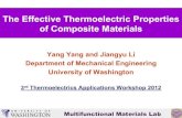 The Effective Thermoelectric Properties of Composite Materials · 2014. 3. 13. · 20 . 30 . 40 . 50 . 60 . 70 . 80 . 90 . 100 . TE Composite Homogenization . Multifunctional Materials