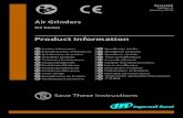 Product Information Manual, Air Grinders, G3 Series...(Dwg. 10561439-1) 80153208_ed8 EN-1 EN Product Safety Information Intended Use: These Air Grinders are designed for material removal
