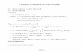 1. Limited Dependent Variables Modelsminiahn/ecn727/note_ldv.pdf · 2005. 3. 18. · (3) Nonparametric estimation of binary choice model 1) Cosslett (Econometrica, 1983) • See also