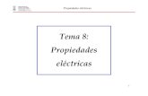 Tema 8: Propiedades eléctricas - WordPress.com...Tema 8: Propiedades eléctricas Propiedades eléctricas 2 Conducción Propiedades eléctricas 3 J E=σ r r ρ = 1/σ : resistividad