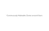 17 Habitable Zones - UC sitkoml/Astronomy_1020/17_Habitable Zones.pdf CONTINUOUSLY HABITABLE ZONES First calculated for Earth-Sun by Hart (1978 Icarus, 33, 23-39) Included the following