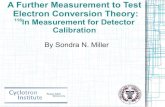 A Further Measurement to Test Electron Conversion Theory · By Sondra N. Miller. Overview ... Nuclear transition Competition between γ-ray emission or electron emission x-ray e-~10-18