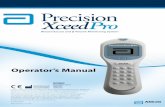 Operator’s Manual · 2020. 1. 17. · This Operator's Manual provides basic information about the Precision Xceed Pro System. It is organized into three sections. First, the overview