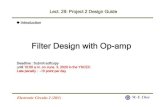 Filter Design with Op-amptera.yonsei.ac.kr/class/2020_1_1/lecture/Lect 29 Project... · 2020. 7. 8. · • Filter Design with ideal Op-amp [10], Operational Amplifier [20] ,Filter