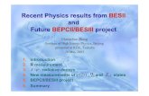Recent Physics results from BESII and Future BEPCII/BESIII project · 2006. 4. 18. · Recent Physics results from BESII . and. Future. BEPCII/BESIII . project. Changchun Zhang. Institute