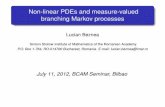 Non-linear PDEs and measure-valued branching Markov 2012. 7. 13.¢  Non-linear PDEs and measure-valued