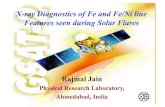 X-ray Diagnostics of Fe and Fe/Ni line Features seen ...4. SOXS marks detection of Fe and Fe/ Ni line complexes distinctly separate. 5. SOXS observations reveal flare plasma of multi-thermal