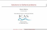 Solutions to Gelfand problemsicas.unsam.edu.ar/talks/2016.09.27.Alexis.gelfand.pdf · 2016. 9. 27. · 2 Elliptic eq. with natural growth in the quadratic gradient term ˆ u + g(u)jruj2