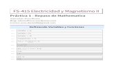 FS-415 Electricidad y Magnetismo II · 2020. 10. 5. · FS-415 Electricidad y Magnetismo II Práctica 1 - Repaso de Mathematica Instructor: Eros Rivera Blog: edanielfisica.wordpress.com